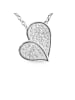 Adeliás Damen Anhänger Herz aus 925 Silber mit Zirkonia in silber