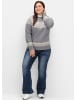 sheego by Joe Browns Strickpullover in grau meliert