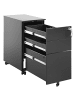 Beliani Büroschrank BOLSENA in Schwarz - (W) 30 x (H) 60 x (L) 45 cm