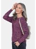 GOLDNER Strickpullover mit Zopfstrick in cyclam / gemustert