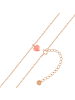Glanzstücke München Kette Herz aus Sterling Silber mit Lab Grown Diamond in roségold