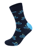 Happy Socks Socken Argyle & Bike & Pixelated Cloudy in marineblau