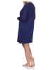NORMANN langarm Nachthemd Bündchen interlock und - 76423 in marine