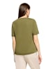 CARTOON Baumwollshirt mit Rundhalsausschnitt in Patch Khaki/Khaki