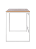 home24 home24 Schreibtisch (1er Set) - Weiß - MDF & Metall - 120.0 x 75.0 x 60.0 cm in Eiche