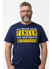 Men Plus Kurzarm T-Shirt in nachtblau