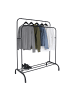 relaxdays Kleiderständer in Schwarz - (B)110 x (H)148 x (T)55 cm