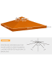 Outsunny Pavillondach in Rostrot 300L x 300B x 18H cm