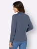 Sieh an! Stehkragenshirt in rauchblau