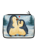 Mr. & Mrs. Panda Mäppchen Pinguin umarmen Design ohne Spruch in Weiß