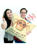 Mr. & Mrs. Panda Kopfkissen Spinne Agathe Sandwich mit Spruch in Gelb Pastell
