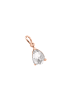 Steel_Art Charm Damen mit Stein Malys silberfarben poliert in rosegoldfarben