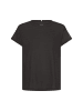 Camel Active T-Shirt mit Rundhalsausschnitt aus reiner Baumwolle in Kaviar