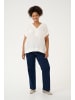 KAFFE curve Kurzarm-Bluse KCmille Loose fit in Chalk