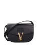 Versace Schwarz Leder Umhängetasche