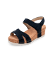 VITAFORM Veloursleder Sandaletten in marine