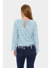 SAINT TROPEZ Langarm-Bluse NinetteSZ Gerade Passform in Sterling Blue