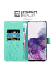 cadorabo Hülle für Samsung Galaxy S20 PLUS Blumen Design in FLORAL TÜRKIS