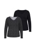 Ulla Popken Langarmshirt in schwarz