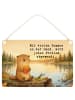 Mr. & Mrs. Panda Schild Otter See Pommes Design mit Spruch in Weiß