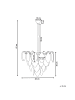 Beliani Kronleuchter ACARIGUA in Messing/Transparent - (W) 46 x (H) 97 x (L) 46 cm