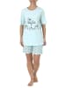 NORMANN Shorty Pyjama kurzarm - 54498 in hellblau