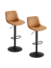 VASAGLE 2er-Set: Barhocker Tyra in Braun - (B)43 x (H)(88-108) x (T)46.5 cm