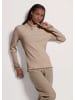 MADELEINE Elegantes Basicshirt mit Spitze, Rollkragen in berber