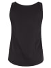 Vera Mont Satin-Bluse mit V-Ausschnitt in Schwarz