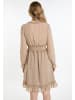 DreiMaster Vintage Damen Kleid in Beige Braun