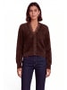 Zero  Strick-Cardigan mit Spitze in Chocolate Plum