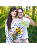 Mr. & Mrs. Panda Deko Schild Blume Kleeblatt mit Spruch in Blattgrün