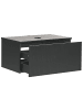 Beliani Waschbeckenunterschrank ALZIRA in Schwarz - (W) 80 x (H) 40 x (L) 52 cm