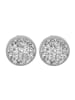 Adeliás Damen Ohrringe – Ohrstecker aus Edelstahl mit Strass Steinchen in silber