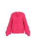 IZIA Women Cardigan in fuchsia melange