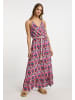 IZIA Damen Maxikleid Mit Allover-Print in Pink Mehrfarbig