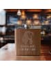 Mr. & Mrs. Panda Hip Flask Giraffe Kind mit Spruch in Braun