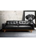 Angel Cerdá Chester-Sofa 6031 in Walnuss / Schwarz