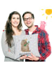 Mr. & Mrs. Panda 40 x 40 Kissen Bär Gitarre mit Spruch in Grau Pastell