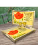 Mr. & Mrs. Panda BettTablett Blume Mohnblume Design mit Spruch in Weiß