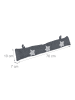 relaxdays 2 x Zugluftstopper "Stern" in Grau - 76 cm