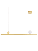 Beliani Pendelleuchten ALWAND in Gold - (W) 100 x (H) 88 x (L) 12 cm