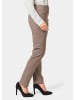 GOLDNER Elegante Stretchhose mit Schlupfbund in lehm