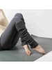 MUNADUNA Legwarmer mit Rippstrick-Design 74cm in Grau