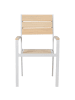 Beliani 4er-Set Esszimmerstuhl PRATO in Beige/Weiß