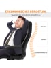 Vinsetto Bürostuhl mit Massagefunktion-74L x 64B x 112-120H cm-Schwarz