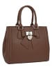 Cluty Handtasche Solcuore echt Leder in dunkelbraun