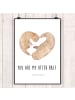 Mr. & Mrs. Panda Poster Otter Herz mit Spruch in Weiß
