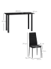 HOMCOM Esszimmergruppe-120L x 60B x 97H cm-Schwarz