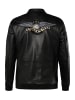 Men Plus Lederjacke in schwarz
